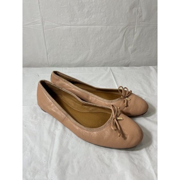 COACH “Flatiron” Nude Leather Round Toe Slip On Ballerina Flats, Women’s 9.5 B - Picture 13 of 13